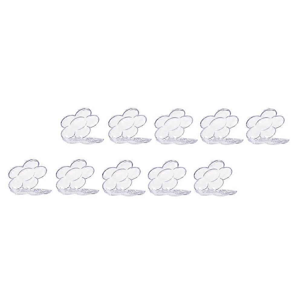 10PCS Transparent Eyeshadow Boxes Travel Containers for Home Compact and Durable Design