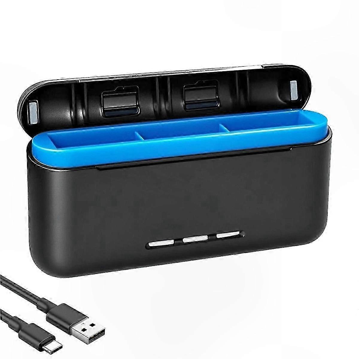 Portable Storage Case with Charger for Action Camera Accessories