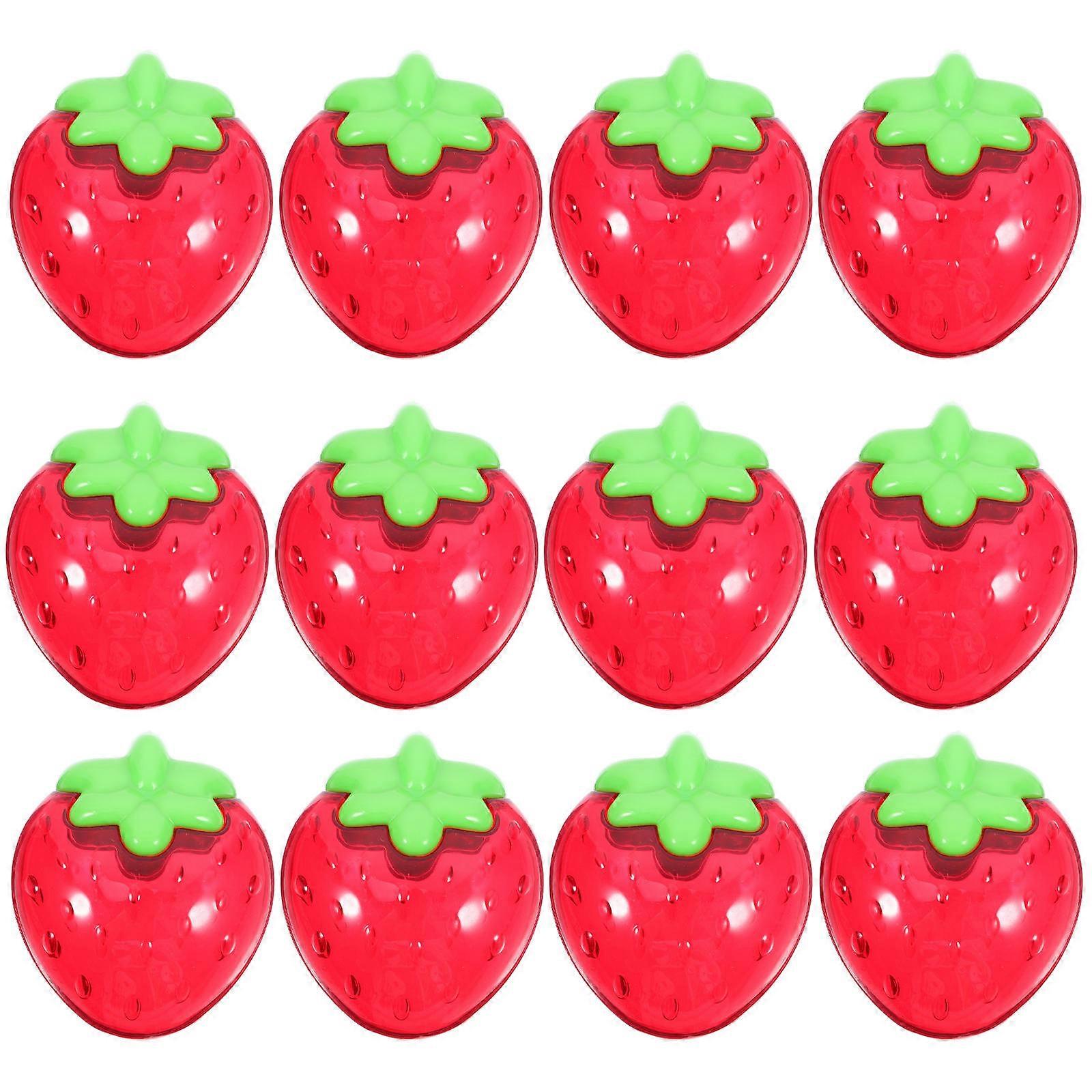 Strawberry Shaped Candy Container 12Pcs Reusable Storage Boxes For Weddings Parties Festivals Holiday Supplies Red