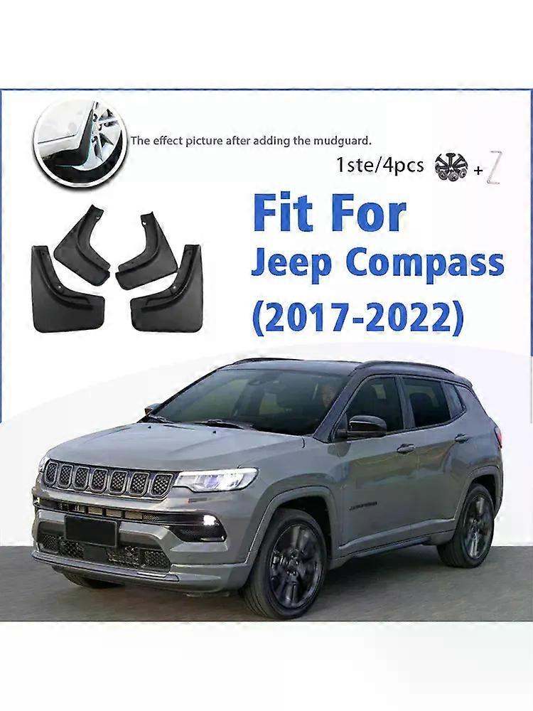 Mudguard For Jeep Compass 2017-2022 Front Rear 4pcs Mudflaps Mudguards Car Accessories Auto Styline Splash Guard Fender-xj