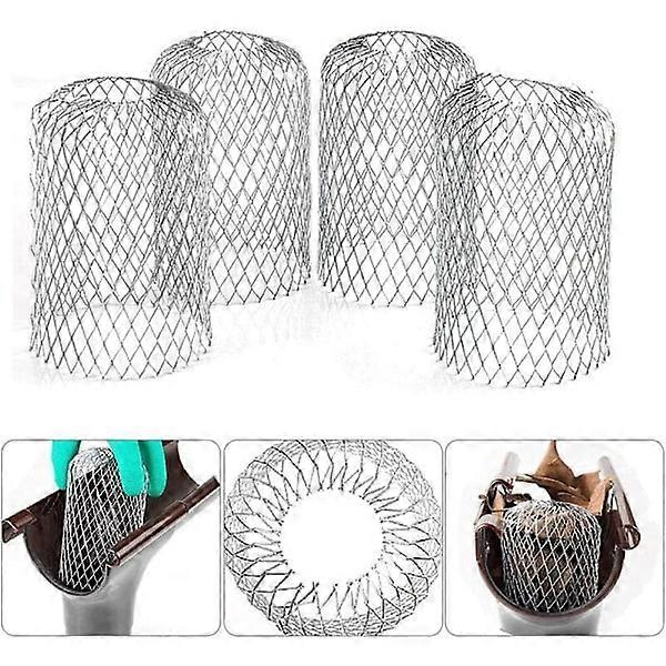 4 pcs Aluminum Gutter Filter Metal Gutter Guard Expandable Gutter Guards Leaf Strainer Downspout Guard for House Eaves Ditch