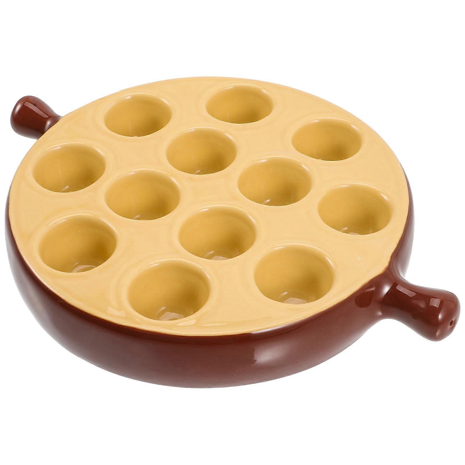It looks like your message got cut off, but craft a more polished and professional product description for a **porcelain escargot plate** or
