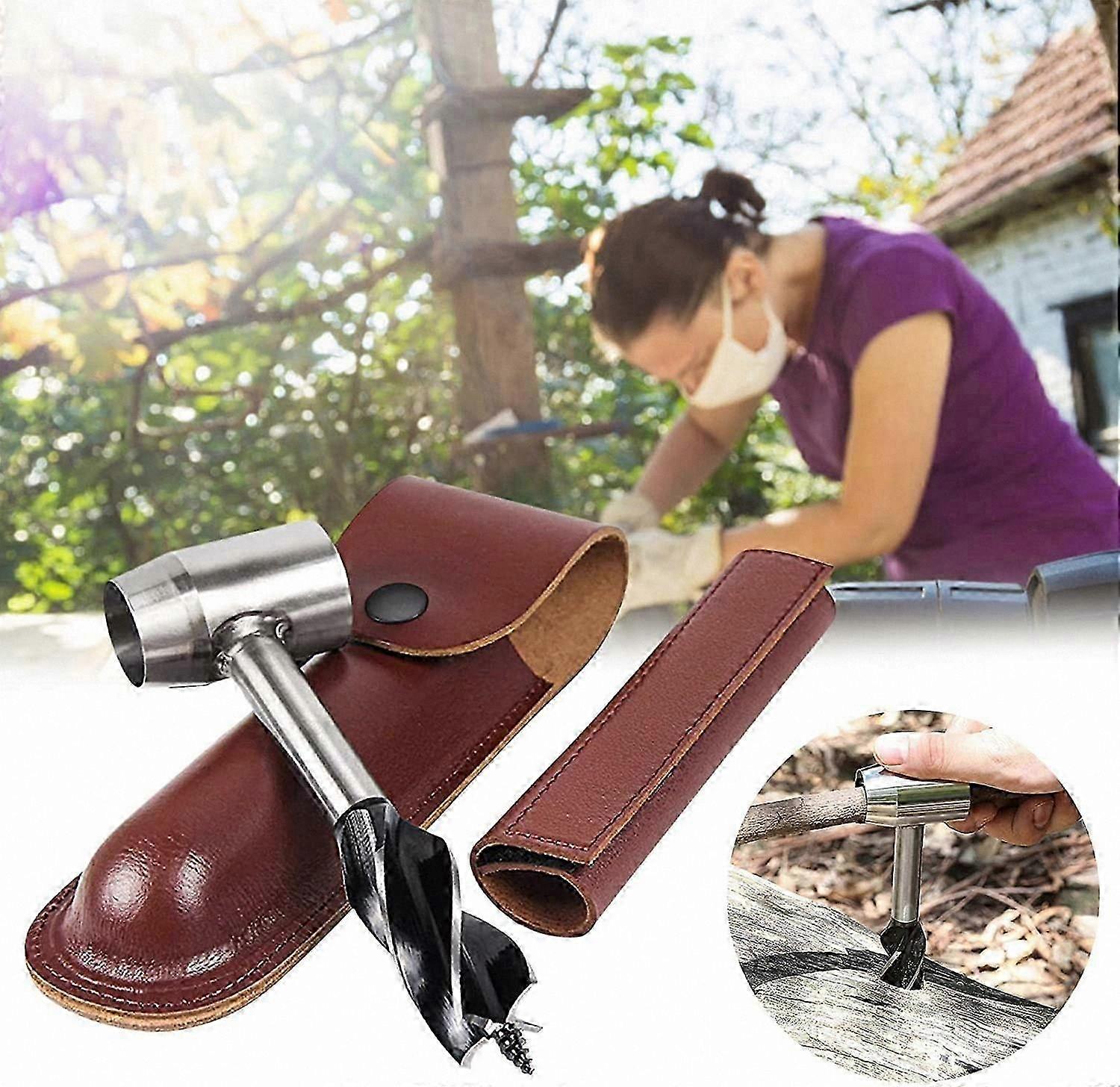 Handheld Auger Drill Tool - Manual Digger for Outdoor Use, Camping Gear and Survival Kits