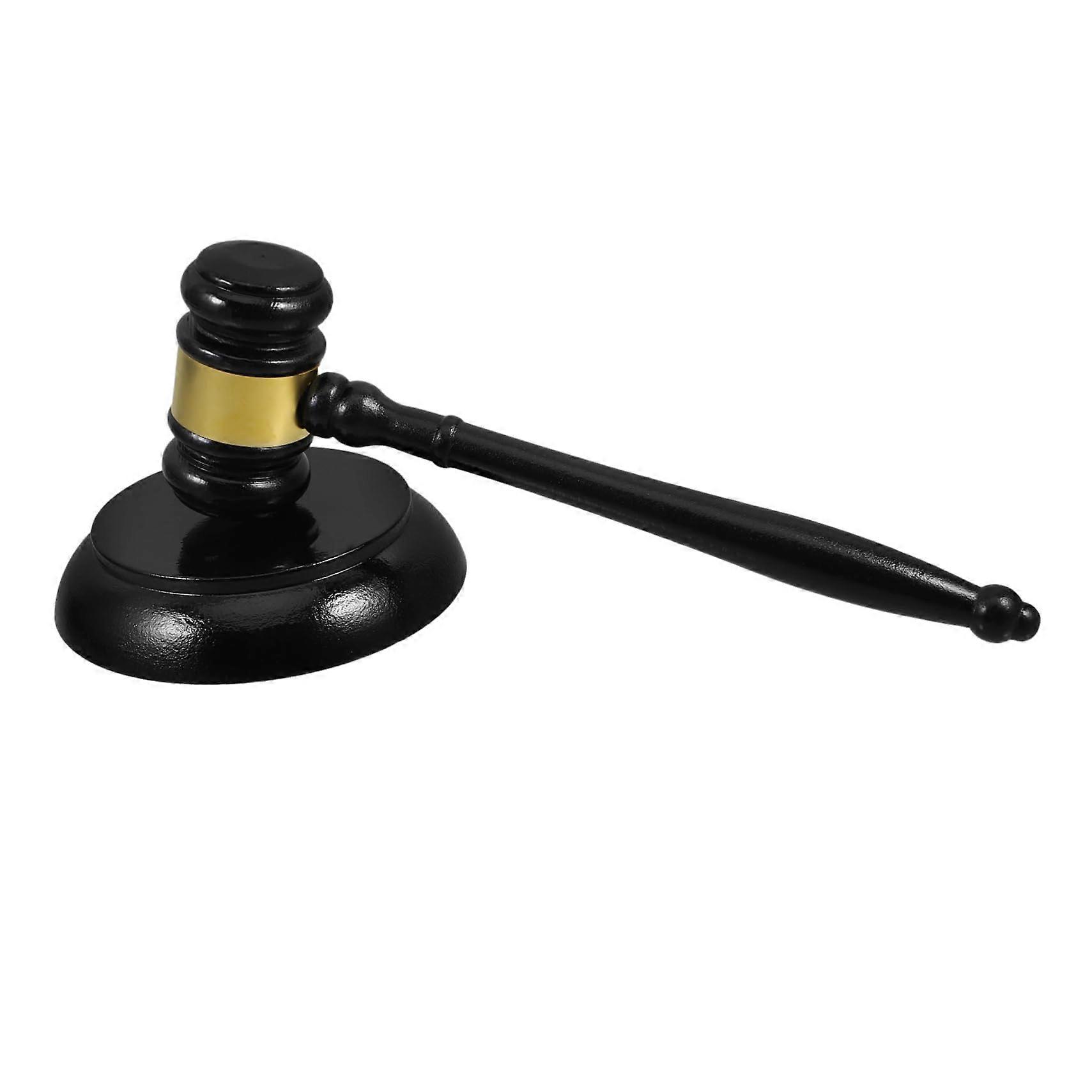 Wooden Judge Hammer Auction Hammer for Judges and Lawyers - Reusable Play Prop for School or Courtroom Settings