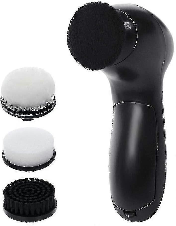 Machine à cirer les chaussures électrique portable, brosse à chaussures sans fil 4 têtes de rechange, hww