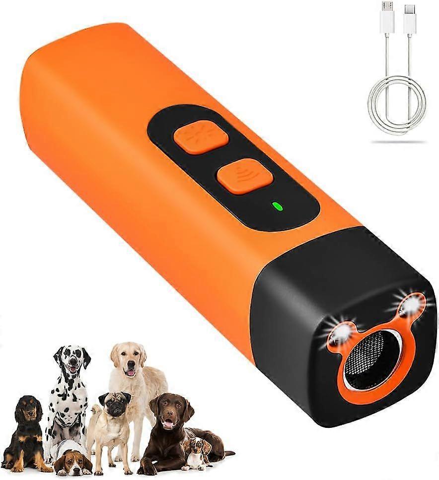 1pc Anti Barking Device for Dogs Portable Dog Bark Deterrent Device with LED Flashlight for Outdoor-KM