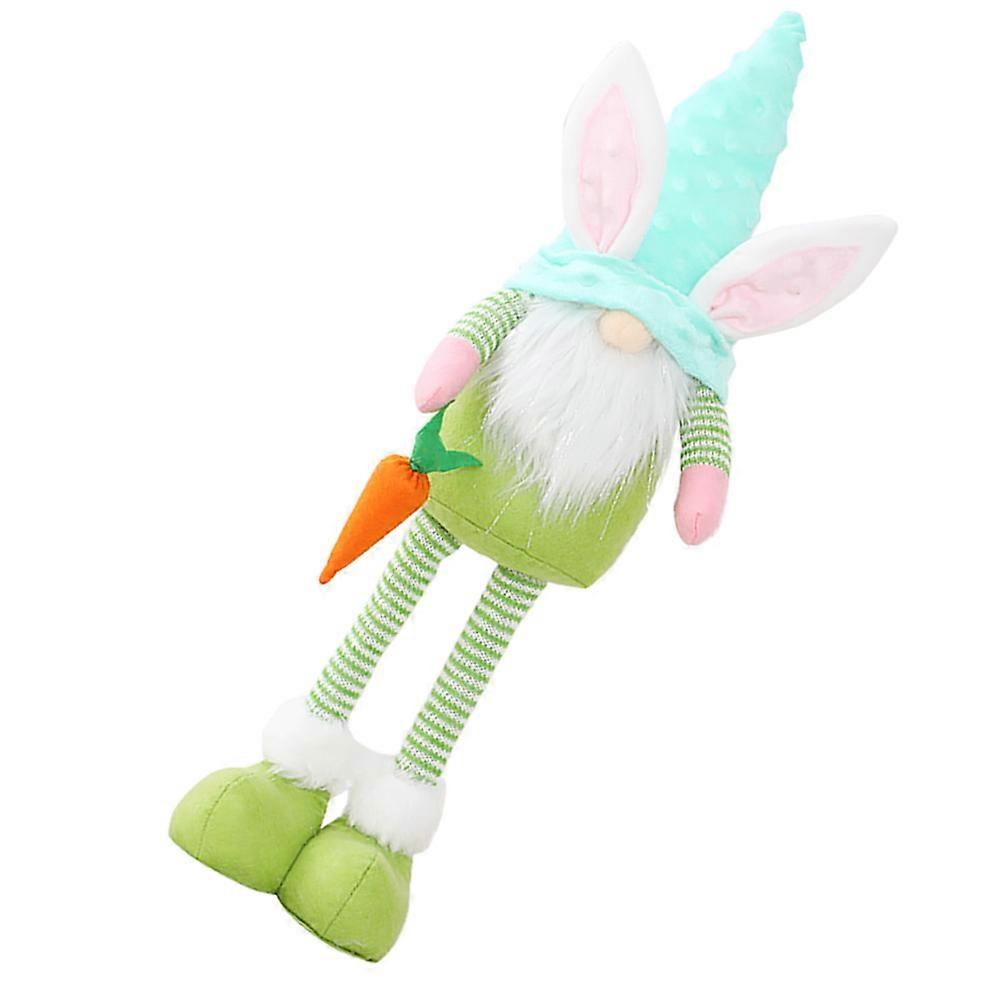 Lovely Gnome Doll Photo Prop For Children And Collectors Green Color 55x15.5x9cm 1Pack