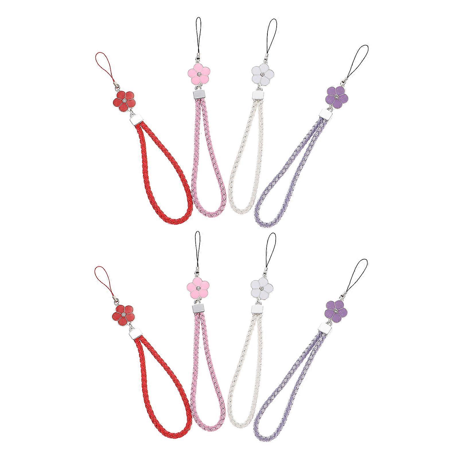 Short Phone Strap 8Pcs Assorted Color for Cellphone Use Bright Colors