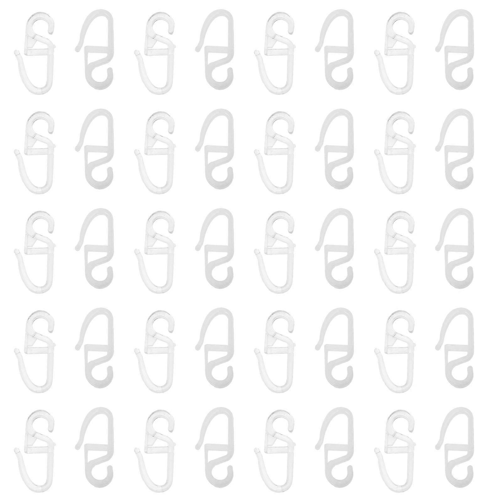 Hemoton 300pcs Shower Curtain Hooks Plastic Hangers Practical Curtains