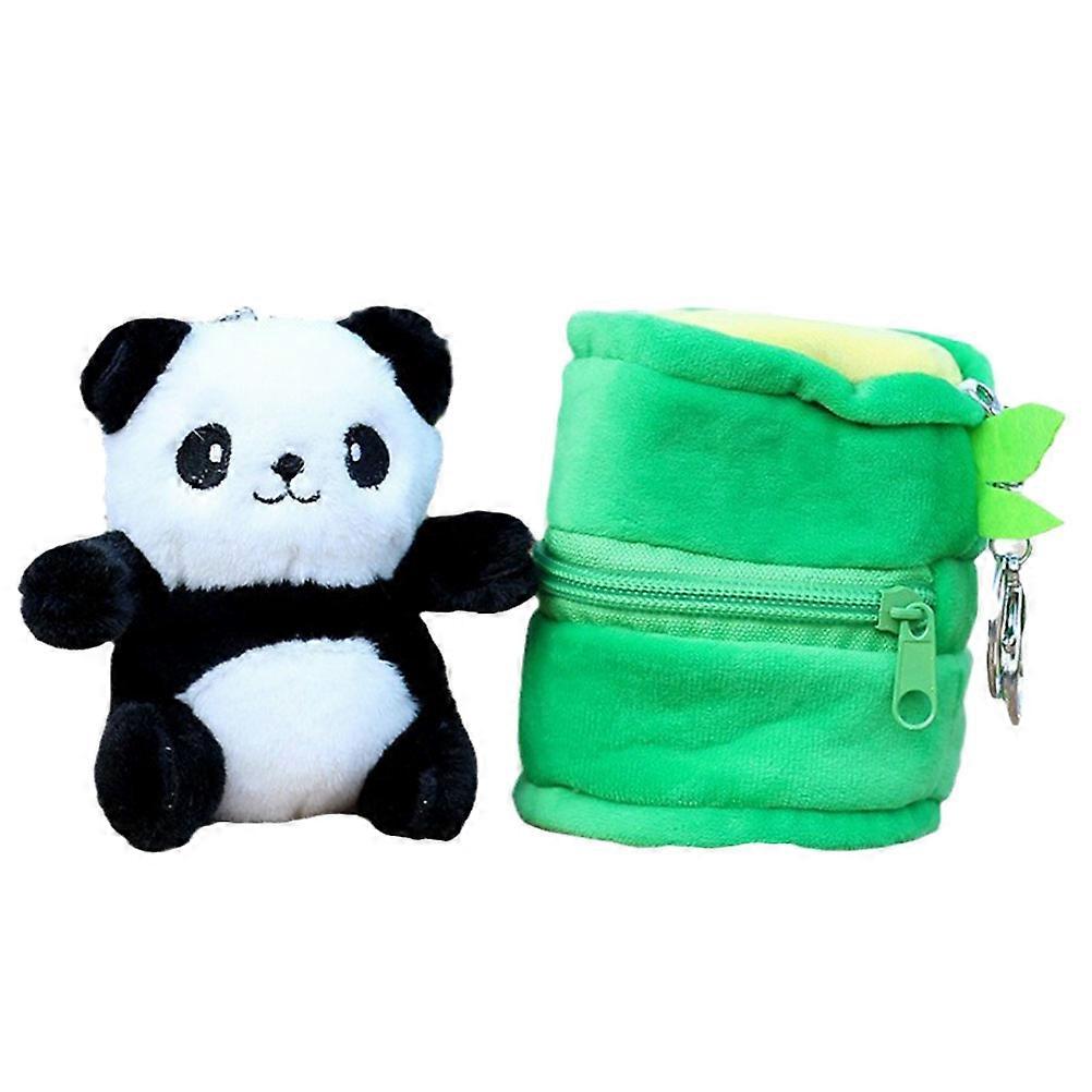 MLINS Panda Doll Keychain 1 Set Panda Pendant Handbag Keychain Bag Pendant Stuffed Animal Keyring