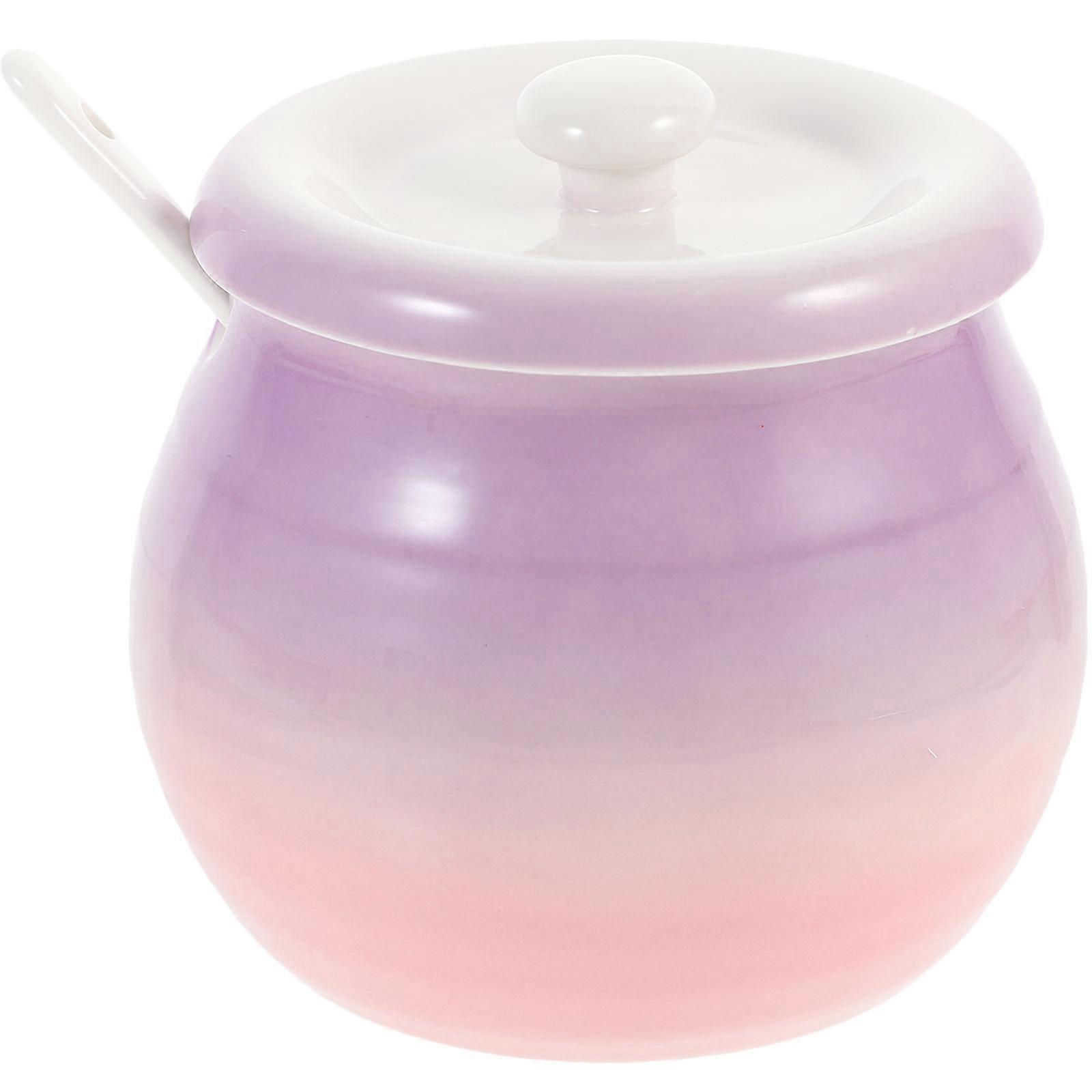 Ceramic Food Storage Jar For Chefs Restaurant Gradual Color Transition Unique Shape 1Set