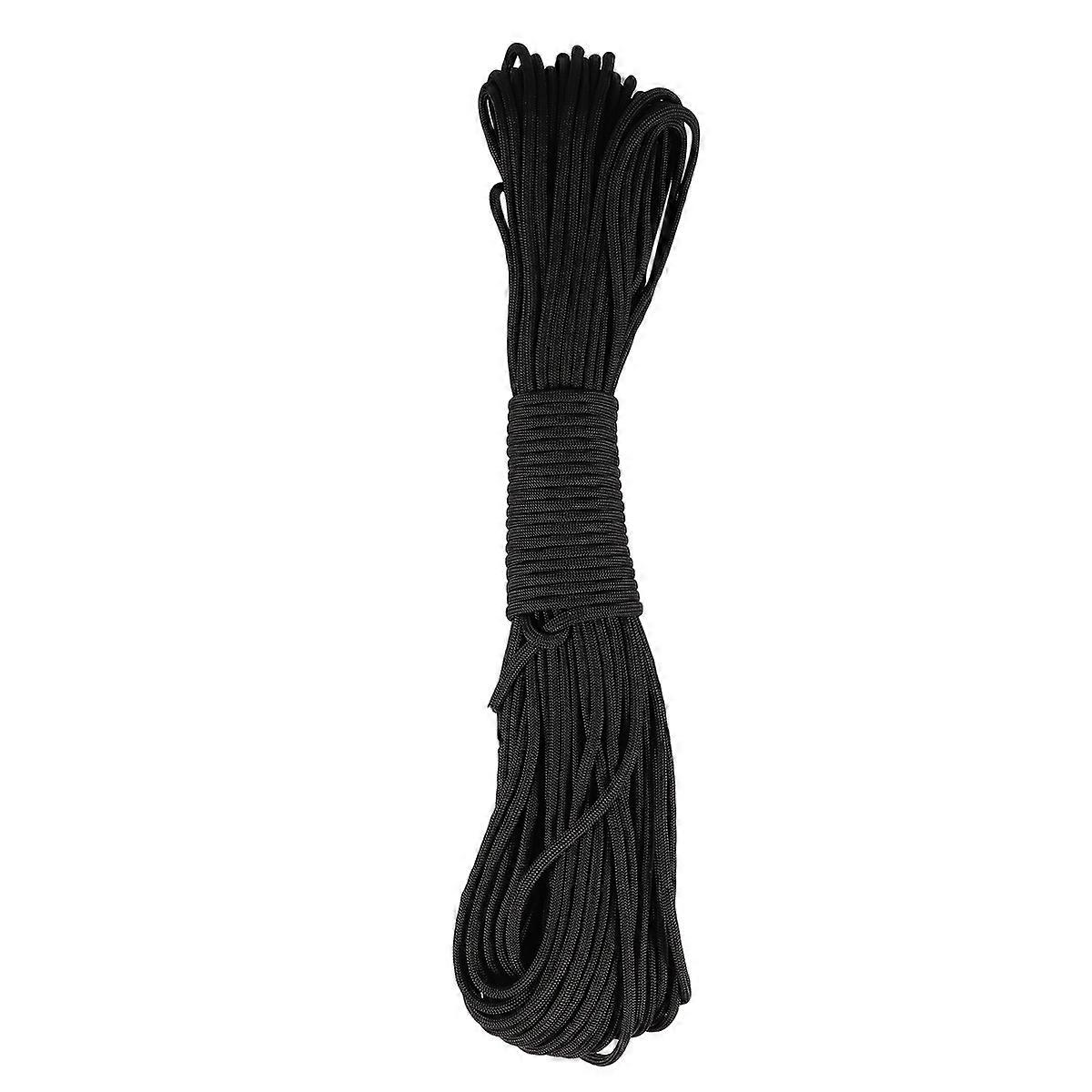 Black Paracord Camping Rope with Cores for Camping Made of Polypropylene and Polyester 4mm Diameter