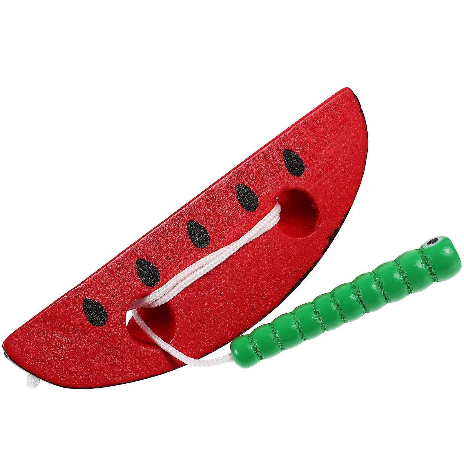Educational Toy Worm For Kids Enhancing Fine Motor Skills Wooden Assorted Color 1Pcs