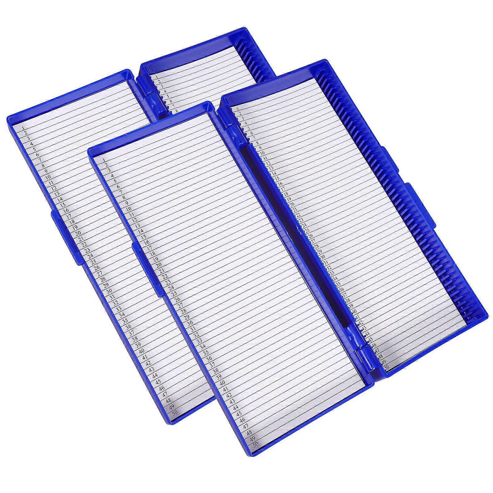 Box with Numbered Positions for Secure Storage of 50 Slides Made from ABS Plastic