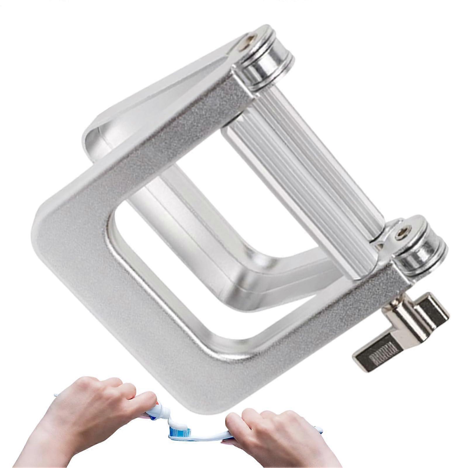 Tube Squeezer Clip For Toothpaste - Paste Squeezer Holder, Bathroom Accessory For Lotion And Ointment Countertop Silver