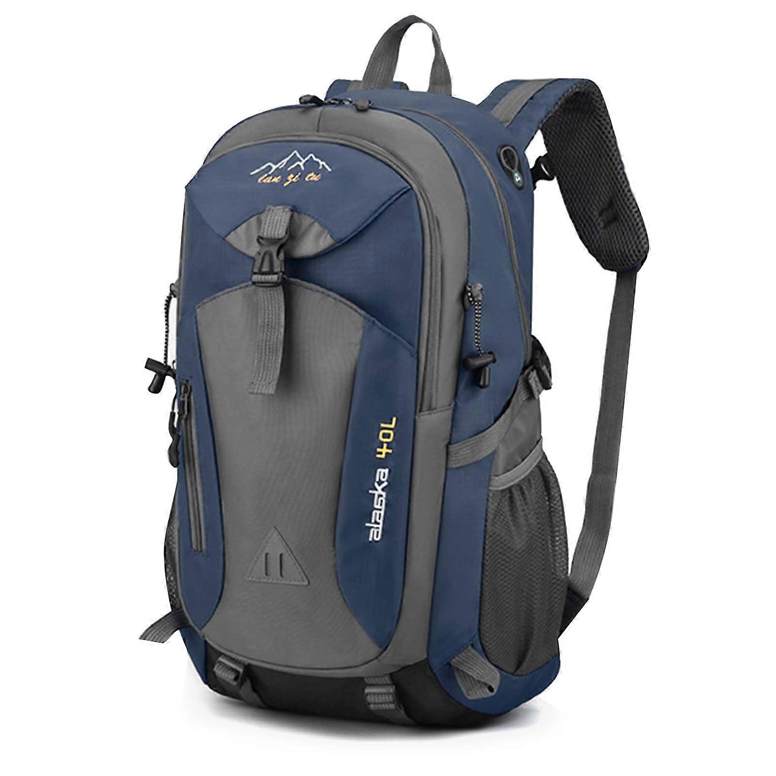 Hiking Backpack 40L Waterproof Trekking Pack With Mesh Back Ventilation Hiking Cycling Climbing Mountaineering Blue
