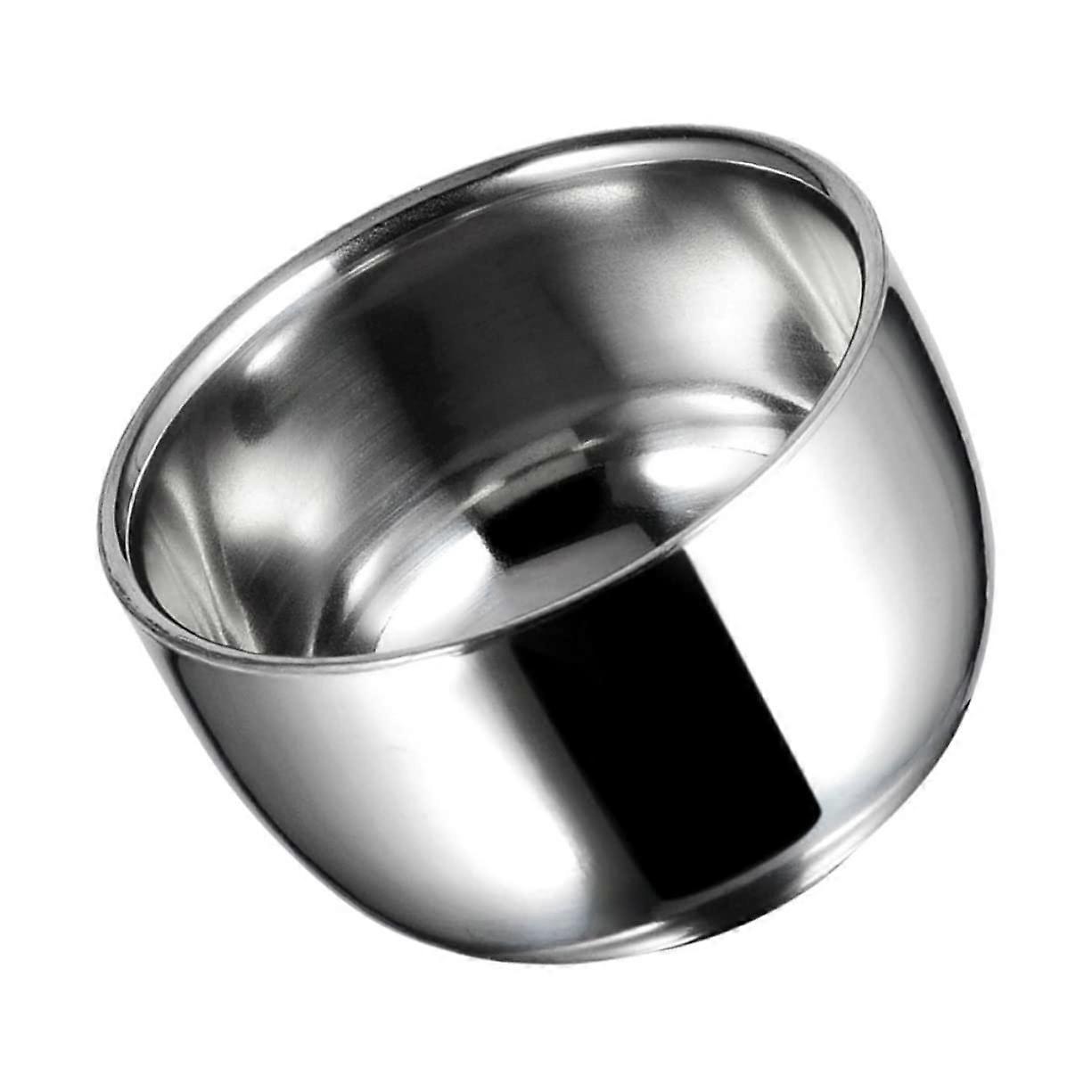 Beard Shaving Bowl Stainless Steel Durable Shaving Container Foam Bowl