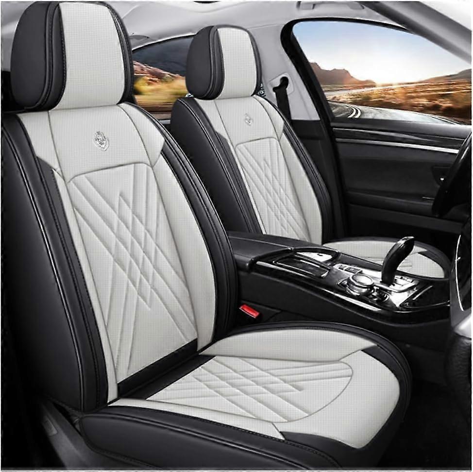 Seat Covers for Ford Ranger 2000-2023, Waterproof Leather, Breathable 5-Seater Car Upholstery, Gray Automotive Accessories