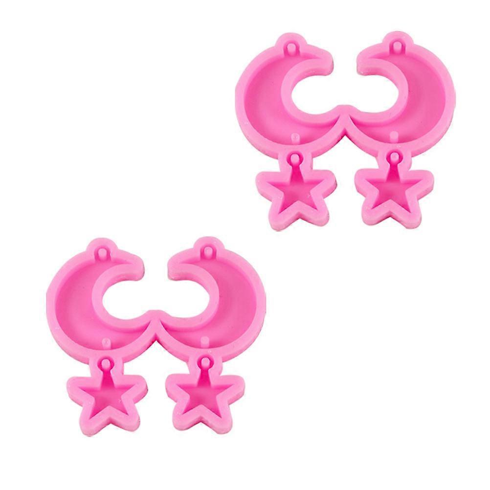 Pendant Casting Silicone Molds 4Pcs Designed For Crafting Sessions In Watermelon Red Silicone