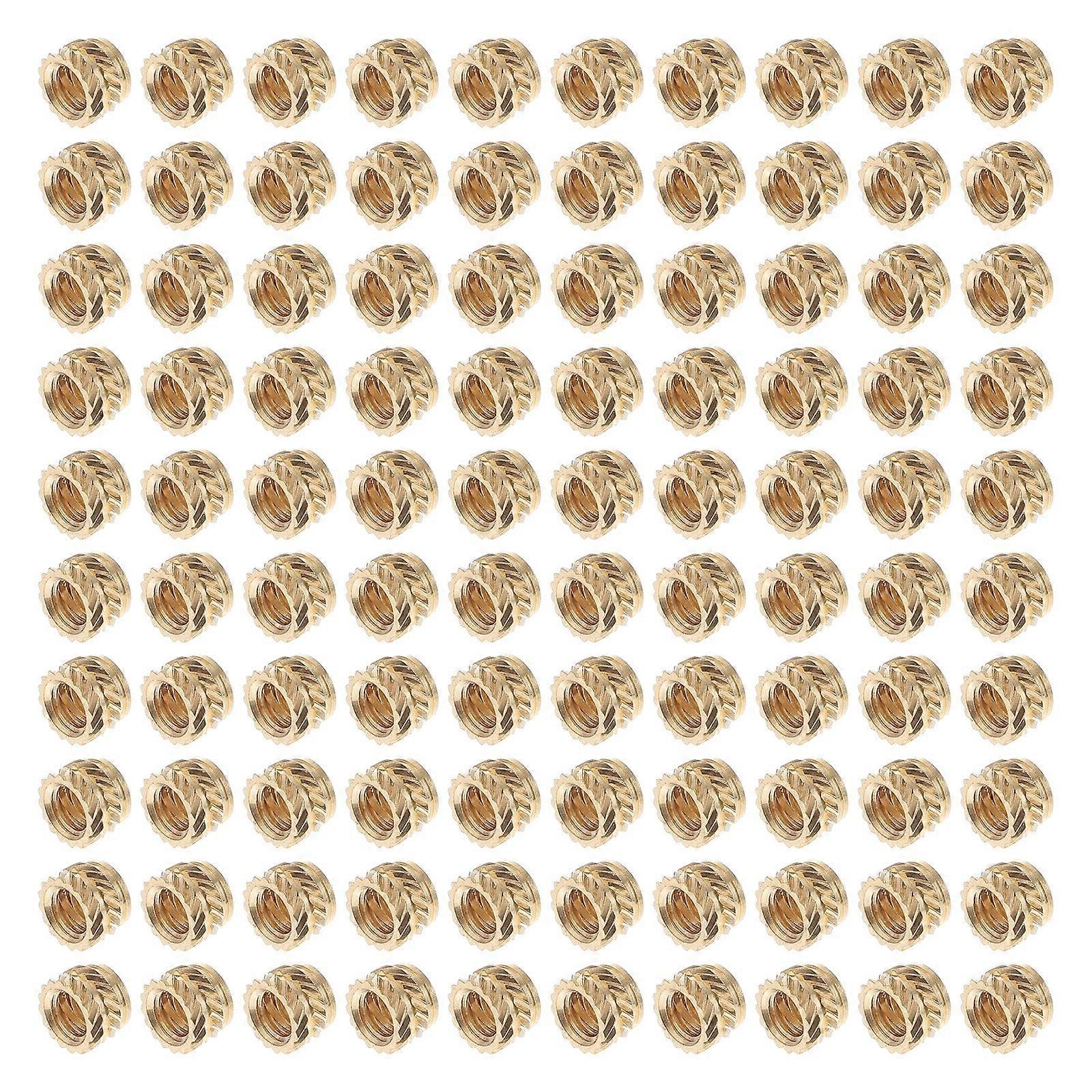 Copper Nut 100Pcs Professional Threaded Press Fitting Nuts For Industrial Use In Golden Copper Material With Ultrasonic Application
