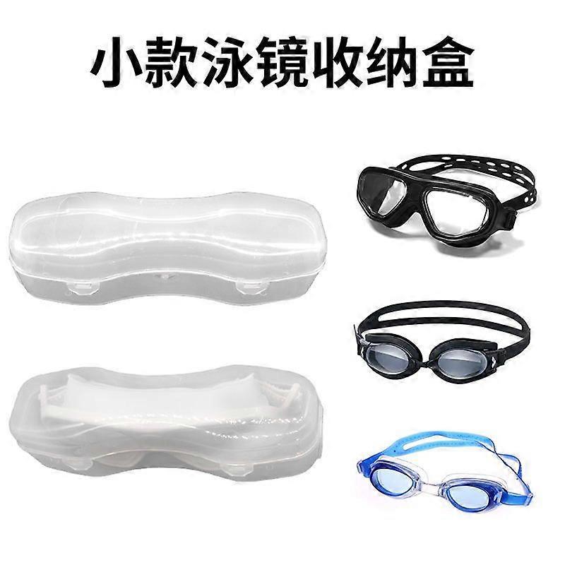 3pcs Swim Goggle Case For Swimming Glasses Portable Protective Storage Box Compact Design for Travel Large and Small Frames Transparent