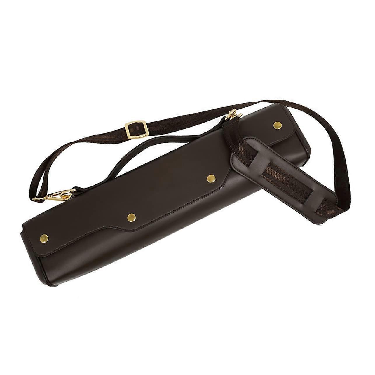 Flute Box Shoulder Bag Flute Bag Flute Strap Bag for Flute Lightweight Case for Flute Storage Bag for Instruments Storage of Flute Metal Coffee