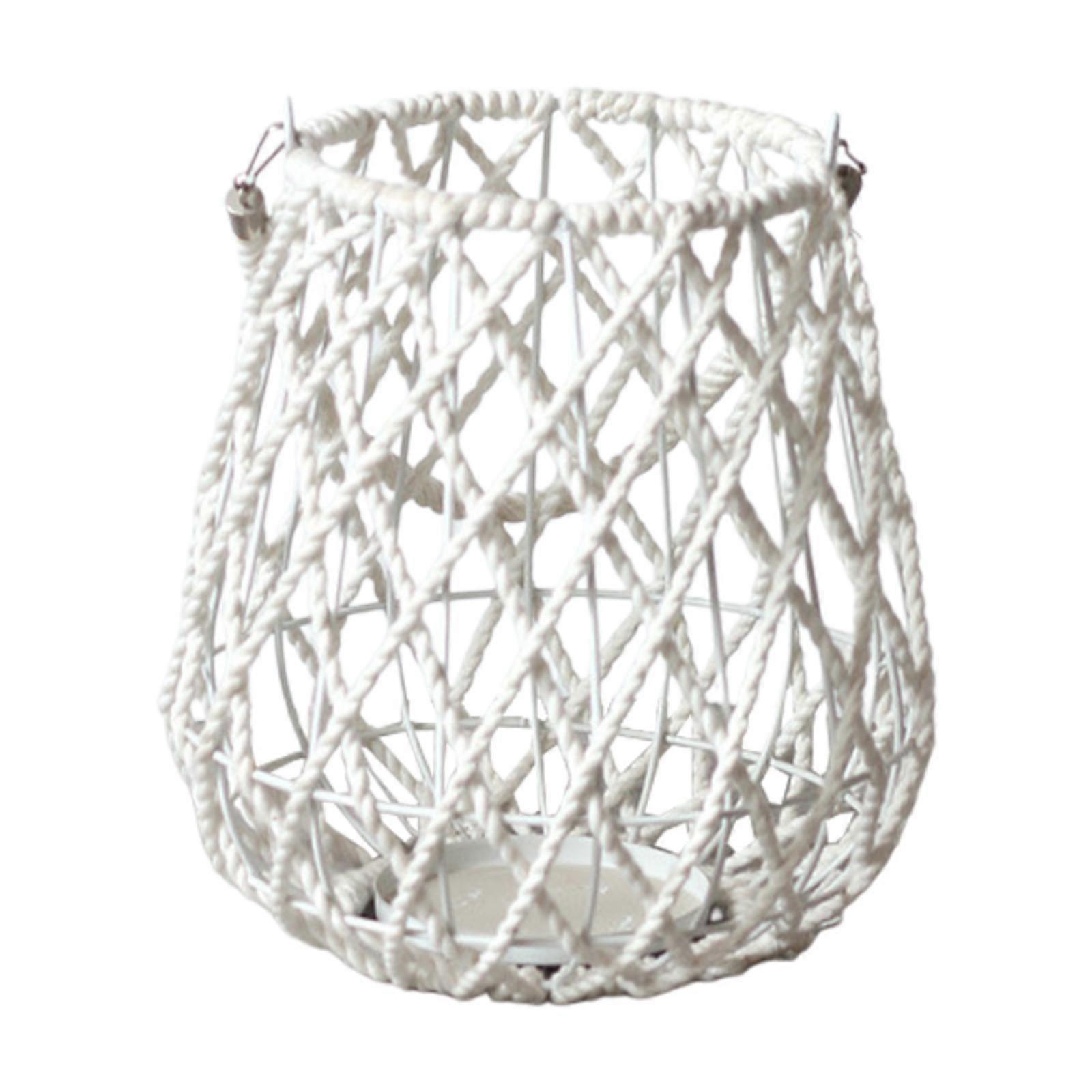 Hanging Candle Holder Table Centerpiece Woven Rustic Decor Tea Light Candle