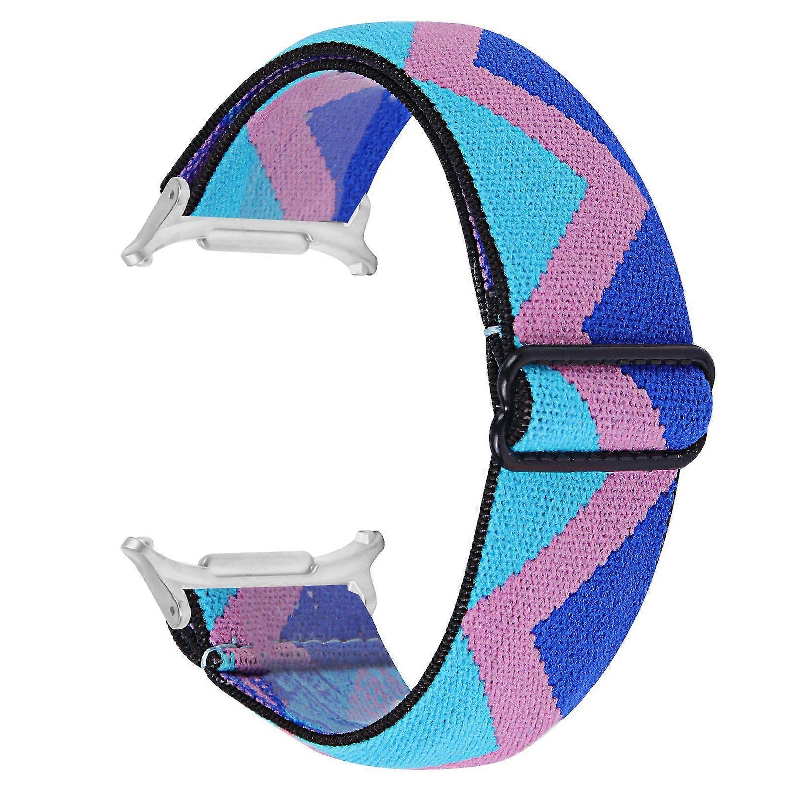 Pattern Design Band with Black Connector for Samsung Galaxy Watch Ultra (2025) 47mm Elastic Watch Strap