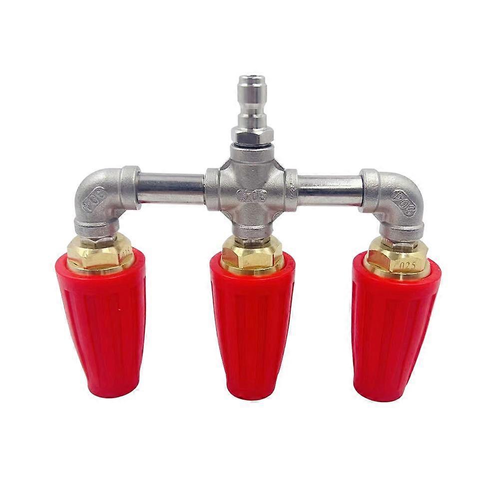 High Pressure Washer Nozzle 4000 PSI 1/4 Inch Quick Connect 3 Rotating Jet Tips for Efficient Cleaning