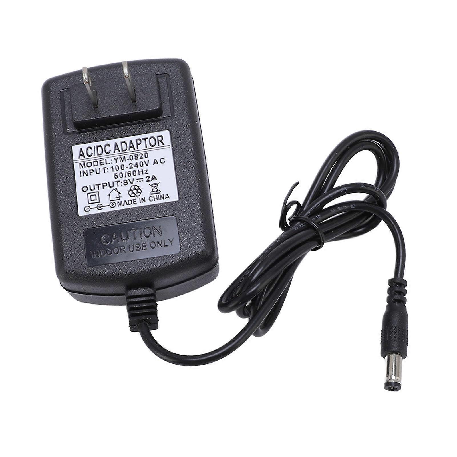 8V 2A Power Supply Adapter 5.5x2.5mm DC Port Charging Cable for Speaker LED Display Screen Signboard Switcher US Plug 