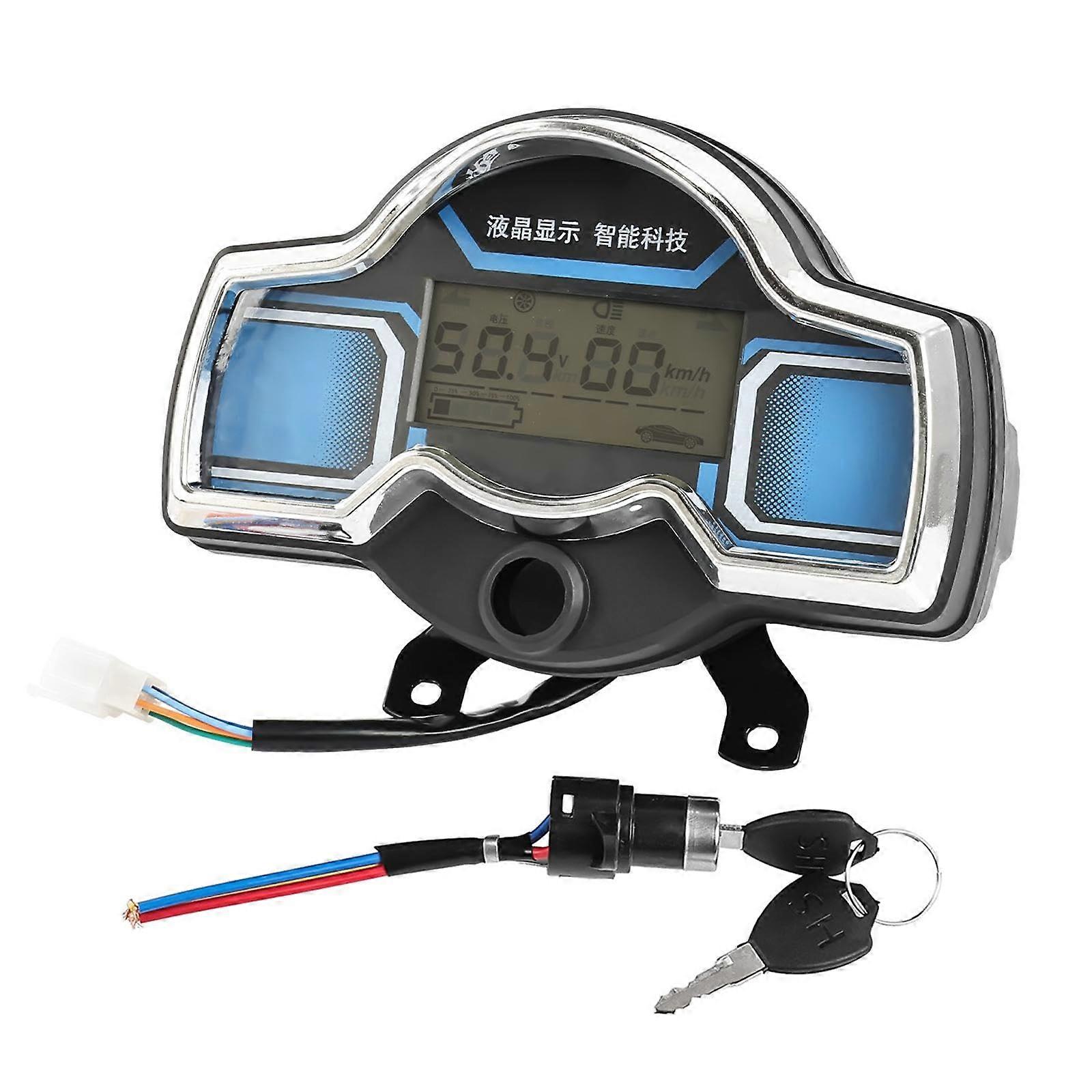 48-72V Electric Tricycle Dashboard Speedometer Odometer, Universal Waterproof Gauge for Electric Trikes, High Precision Measurement