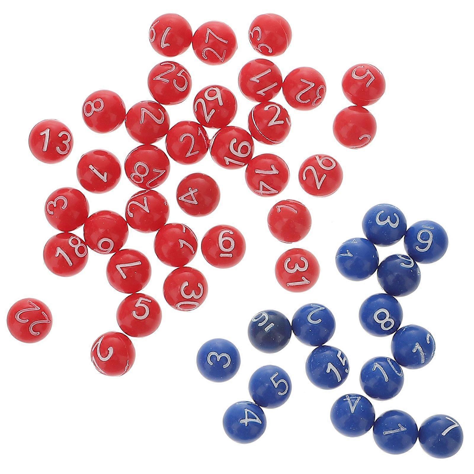49pcs Plastic Raffle Game Balls Funny Bingo Game Balls Raffle Game Number Balls