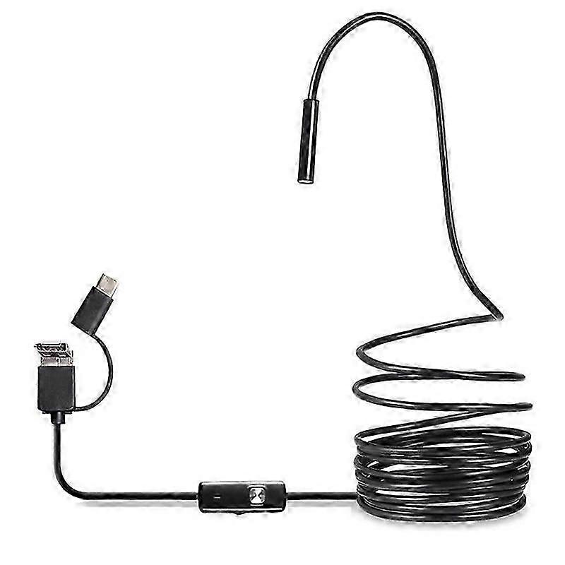 USB Endoscope Type C Borescope for OTG Android Phones, 7mm Inspection Camera, 3.5M Length