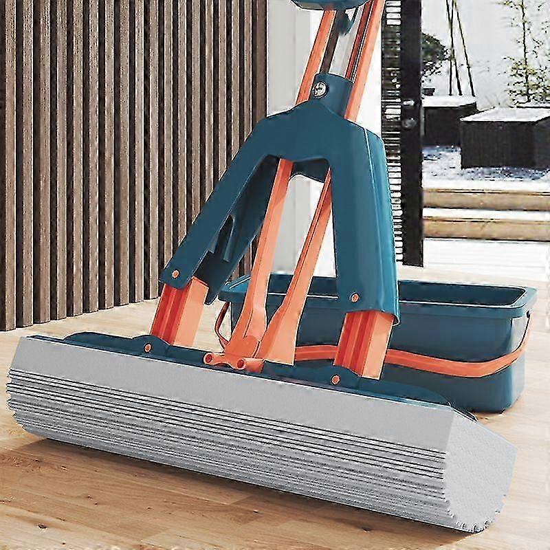Blue PVA retractable sponge mop