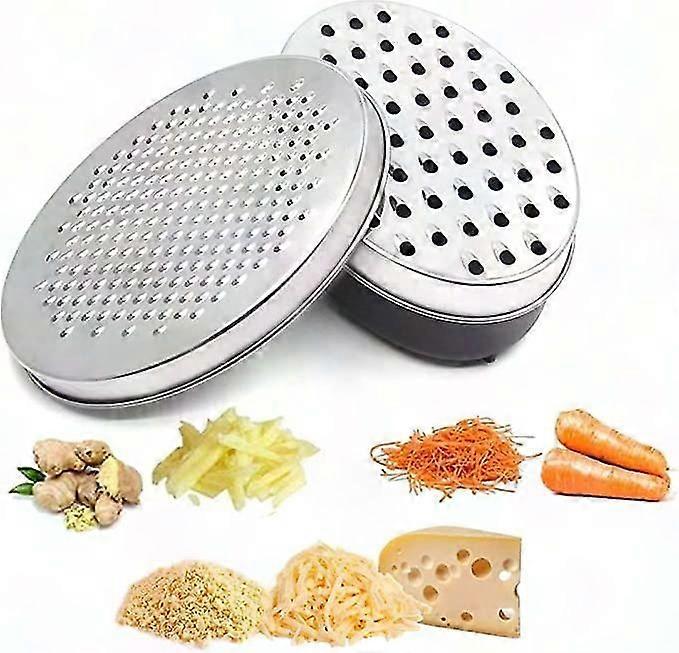 Cheese Grater & Vegetable Grinder with Container & Lid - Multi-Functional Fruit & Veg Chopper