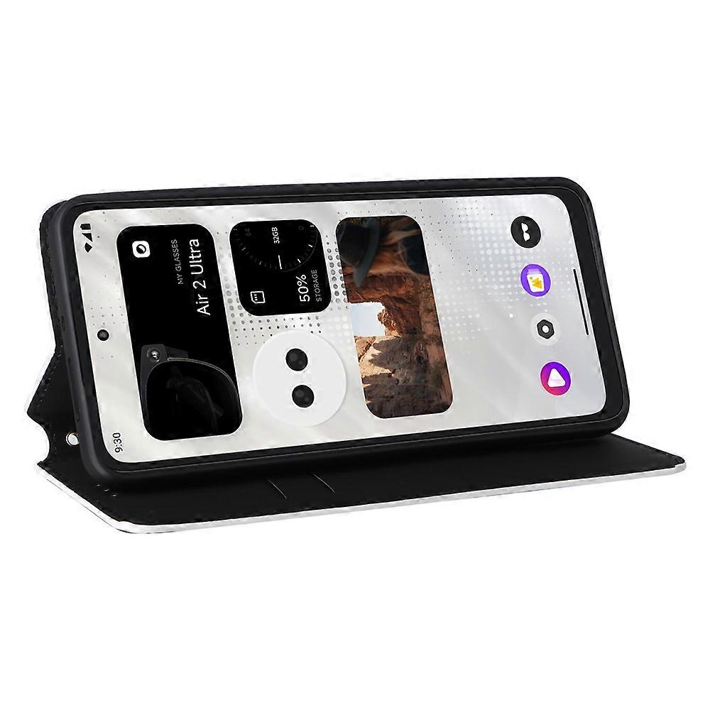 Compatible For XREAL Beam Pro Wallet Case Rhombus Imprinted Leather Phone Cover