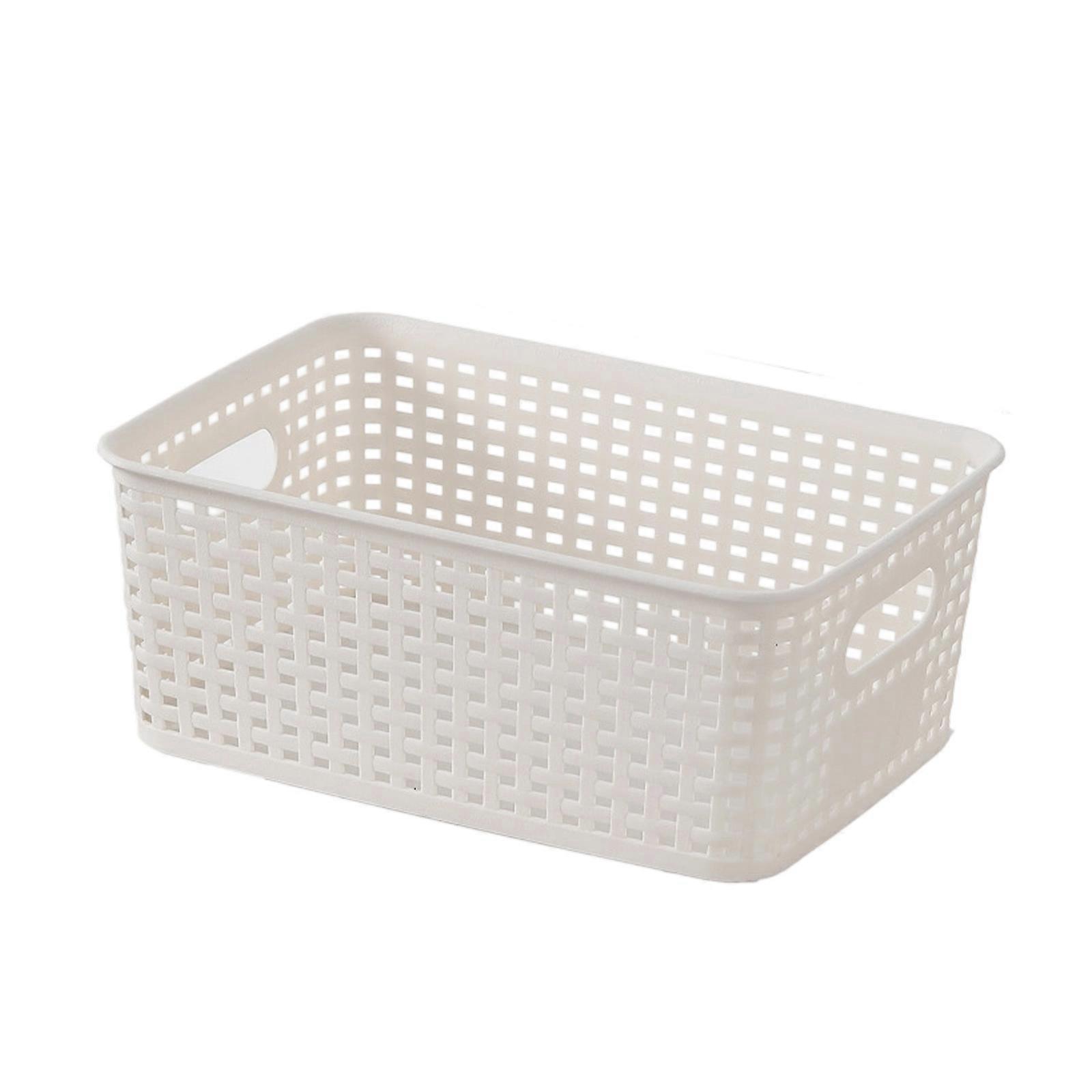 Plastic Organizers Bin Interlockings Stackable Designs Multipurpose Storage for Household Items  White