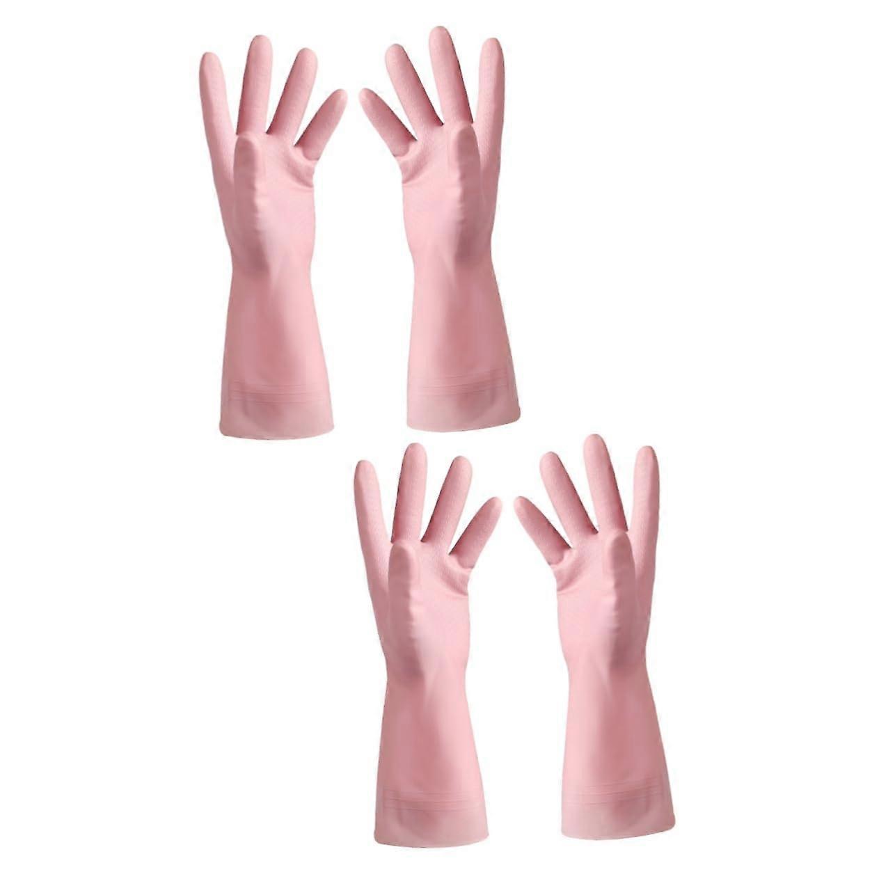 2pairs Kitchen Gloves Dishwashing Cleaning Protective Mittens for Home Use Lightweight Reusable for Household Tasks