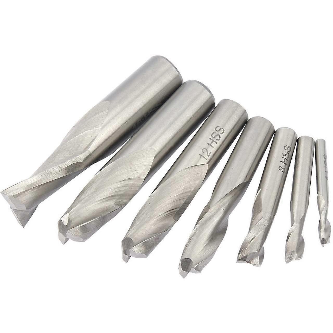 MILL10045 HSS Two Flute End Mill Set, Blue, 416 mm Diameter