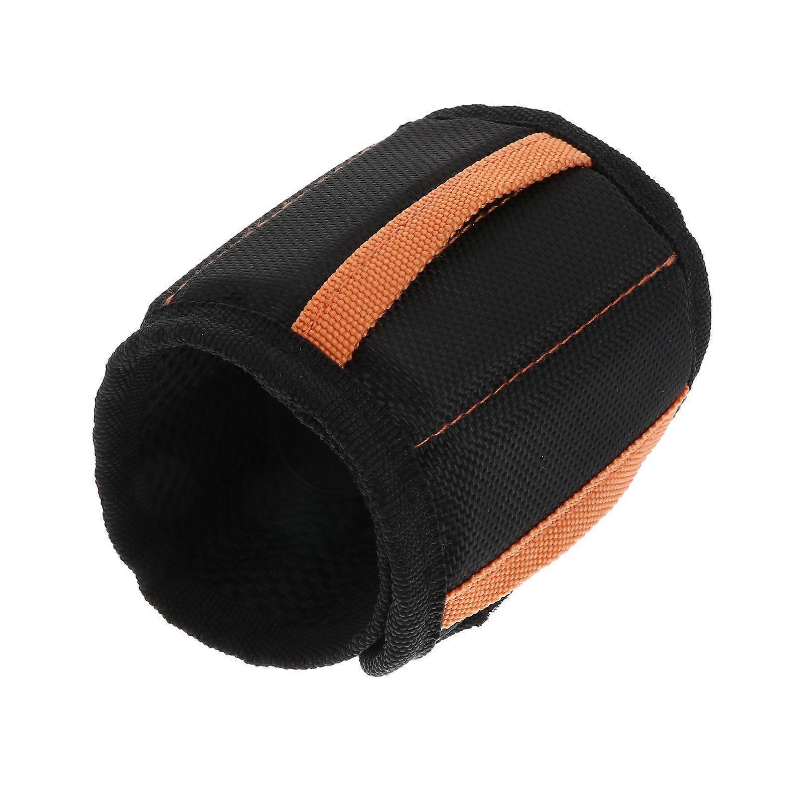 Magnetic Wristband Multi-layer Electrician Tool Holder Adjustable for Electrician Black