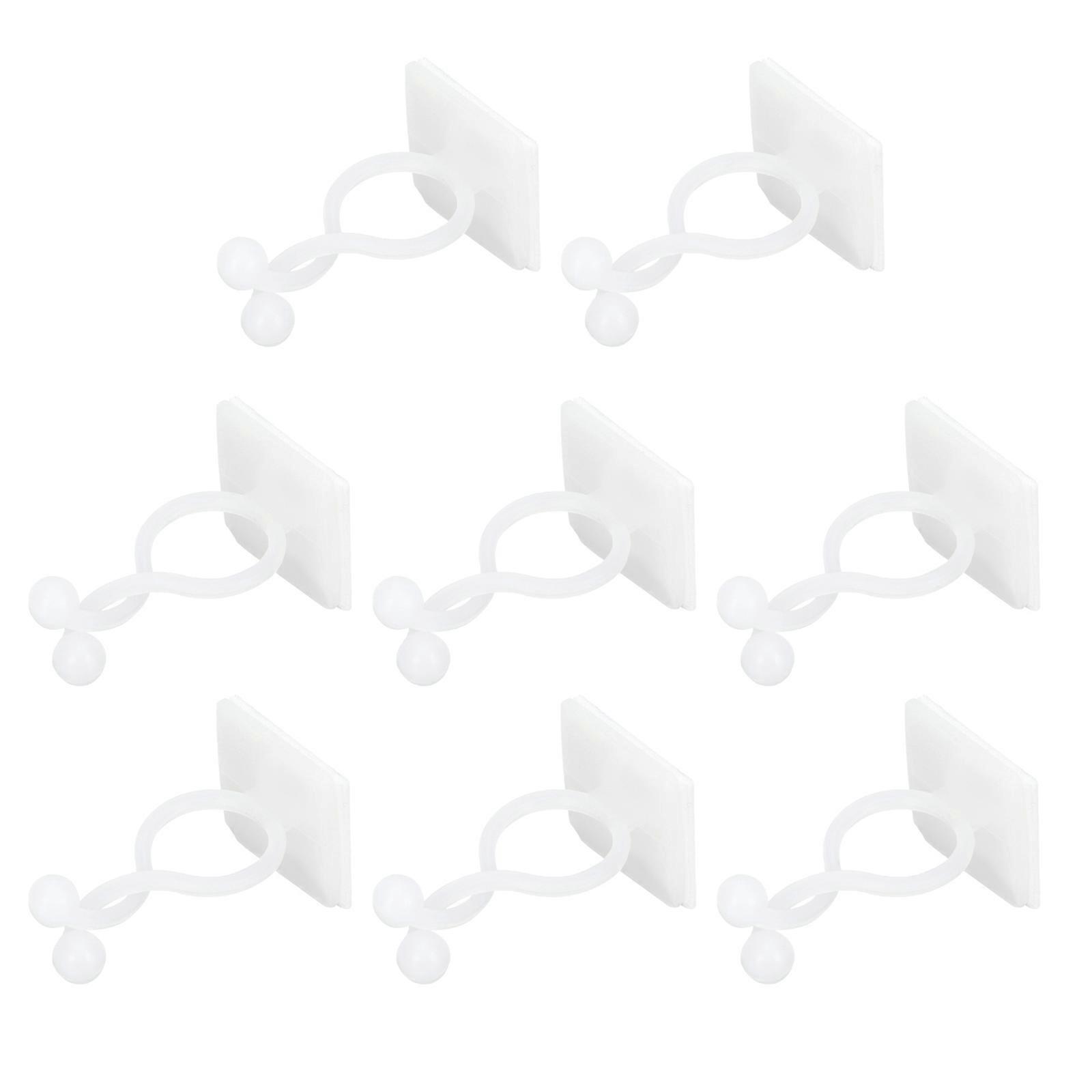 200PCS White Wall Clips for Plant Support and Cable Organization Easy Installation Durable ABS Material