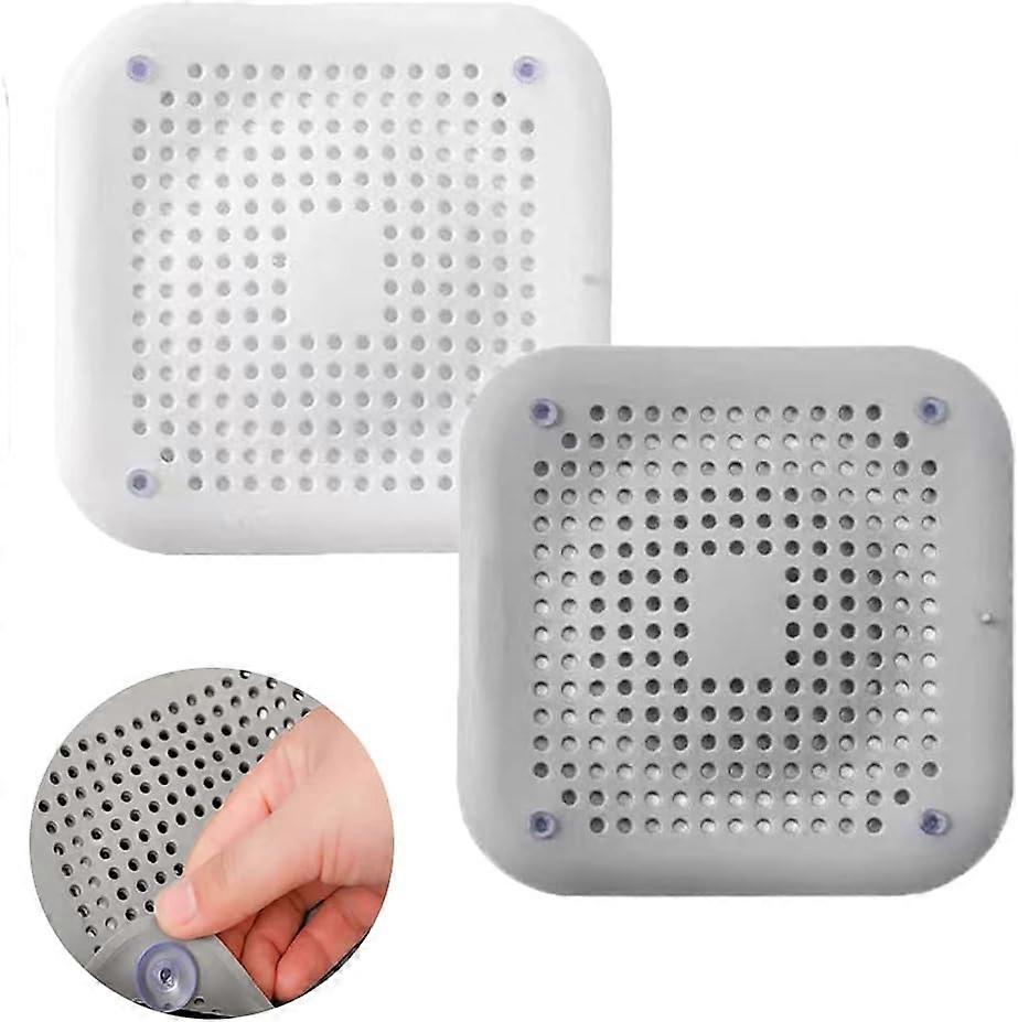 2個ドレンカバーストレーナーヘアキャッチャー-吸盤ドレーン付きドレンストレーナー