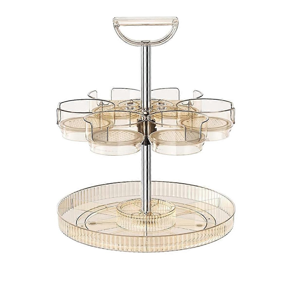 Rotating Water Bottle Organizer for Tea Color