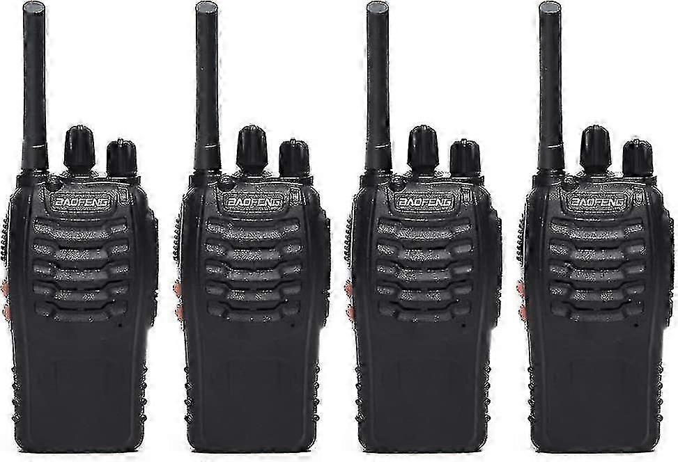 Baofeng BF-888S (BF-88A) FRS Radio Walkie Talkie 16-channel Two Way Radio with Earpiece LED Flashlight USB Charger 4 Pack Durable