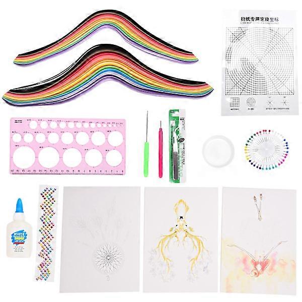 Quilling Accessories High Hardness DIY Production Rotating Paper Bright Colors Paper Quilling Set