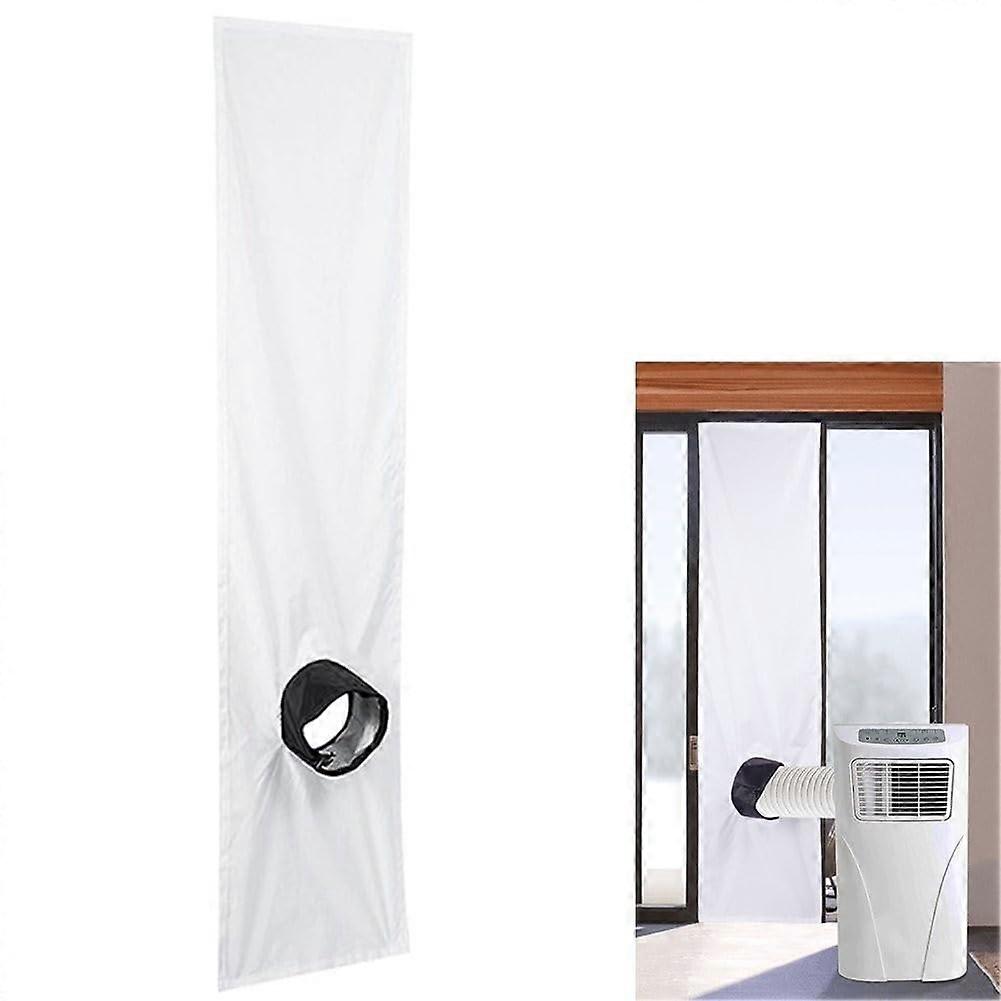 Portable Air Conditioner Window Seal Kit With Adjustable Tension Rope For Mobile AC Units 200300 Cm White
