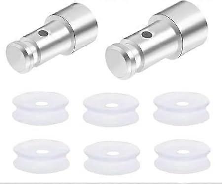 2pcs Silver Universal Replacement Floater Valve with 6 Pcs Silicone Gaskets