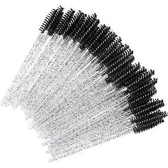 100PCS Disposable Eyelash Brushes, Disposable Eyelash Brushes, Eyelash Spoolers, Eyebrow Brush, Makeup Tool Mascara Eyebrow Brush Applicator Crysta