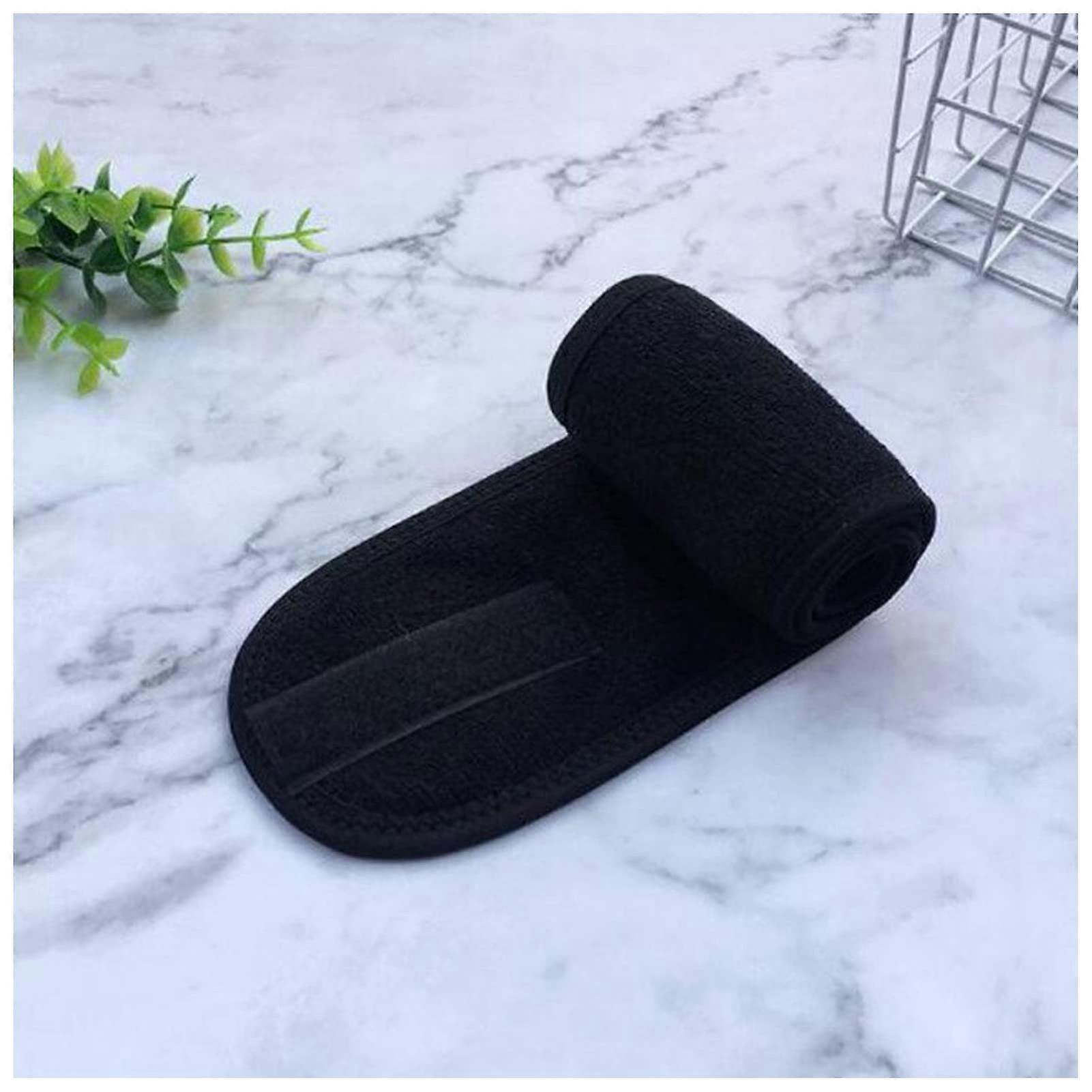 Opaska do mycia twarzy Miękki regulowany ręcznik do owijania włosów do makijażu, spa, jogi Color Noir, 1 Count