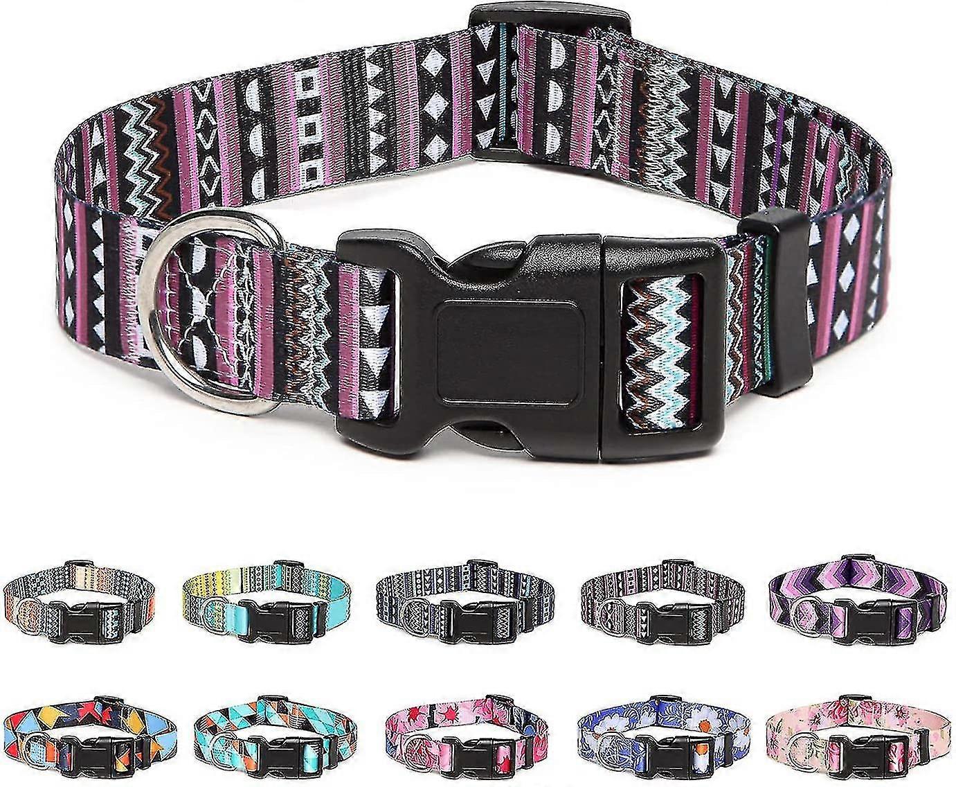Adjustable Nylon Pet Collars, Available in S/M/L Sizes, Soft, Comfortable and Safe